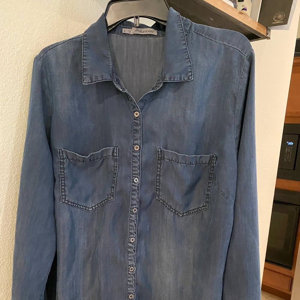 Maurices‎ chambray blouse